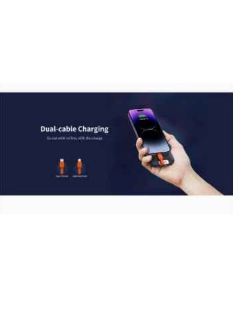 Recci كابل شحن مزدوج ذكي بنك طاقة محمول شادو 10000mAh - Image 2