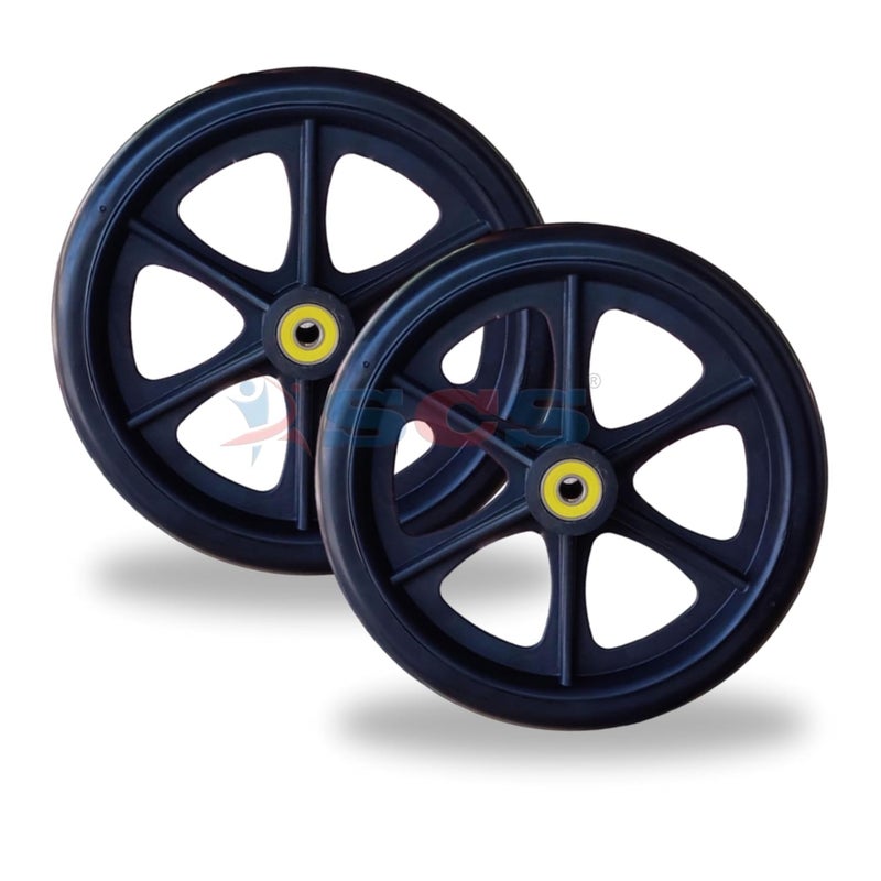 SCS Wheelchair Front Wheel Tyre Castor 7 inches with Bearing (Pack of 2) - Image 1