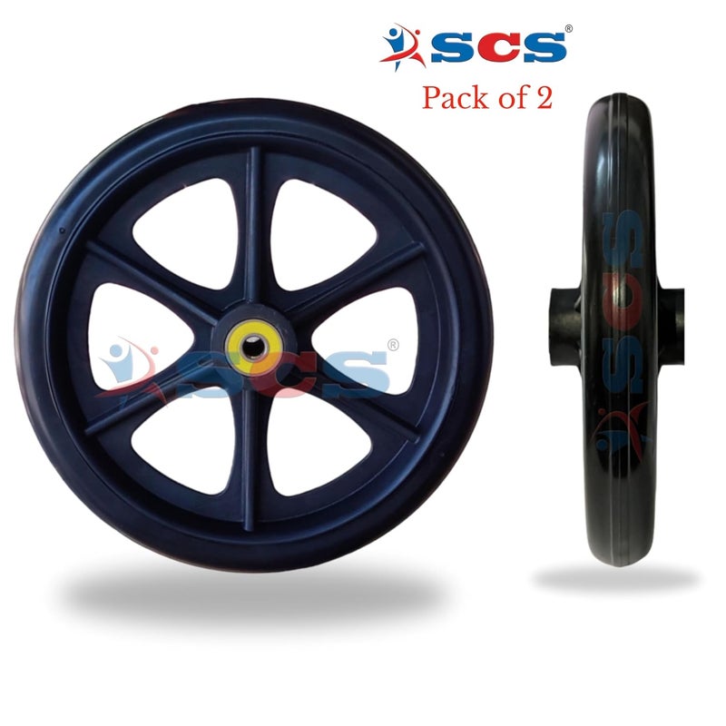 SCS Wheelchair Front Wheel Tyre Castor 7 inches with Bearing (Pack of 2) - Image 4