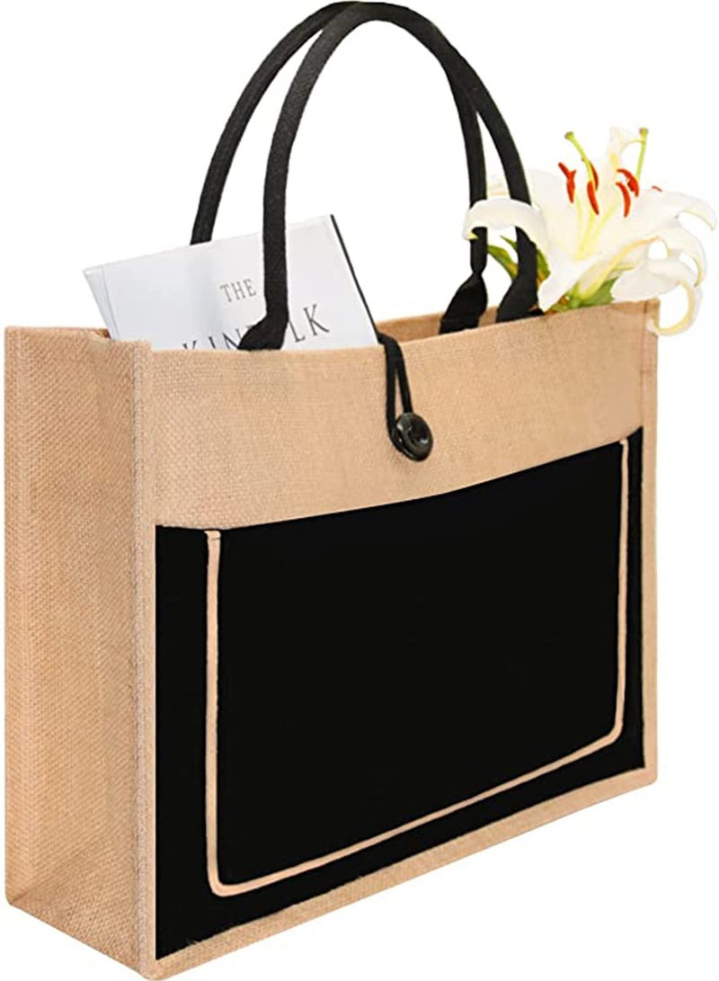 Zikra Women Tote Bag For Women Large Beach Bag Handmade Jute Straw Bag Shoulder Tassel Bag purse  Women Tote Bag For Women Large Beach Bag Handmade Jute Straw Bag Shoulder Tassel Bag purse - Image 1