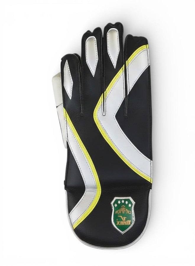 Vinex Champion Wicket Keeping Gloves - Premium Leather Cricket Gloves for Professionals | Durable Grip, Comfortable Fit, and High Protection - 1 Pair - Image 5