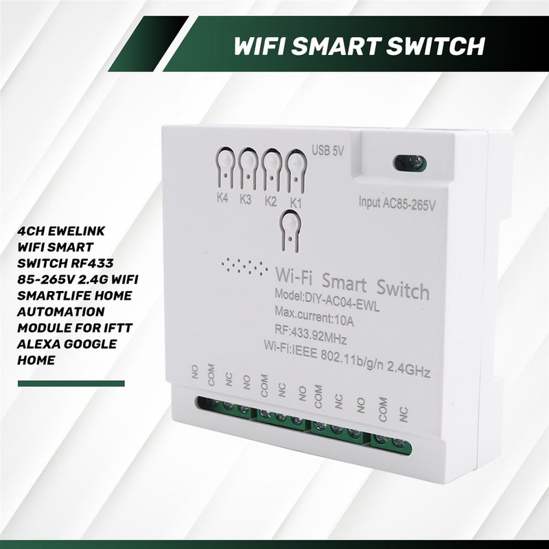 SmartLife 4Ch Ewelink Wifi Smart Switch Rf433 85-265V 2 4G Wifi Smartlife - Image 5