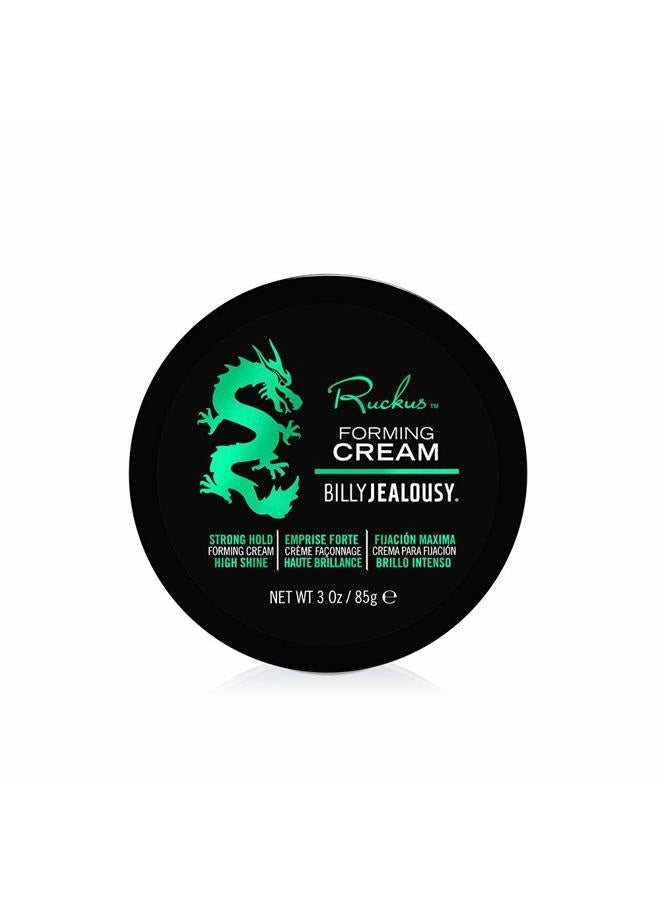 Billy Jealousy Ruckus Hair Forming Cream, Men's Styling Hair Cream For Strong Hold and High Shine, 3 Oz. - Image 1