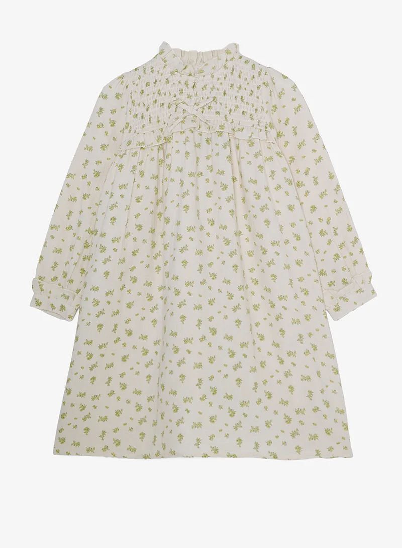 Ripples Girls Printed Cotton Dress