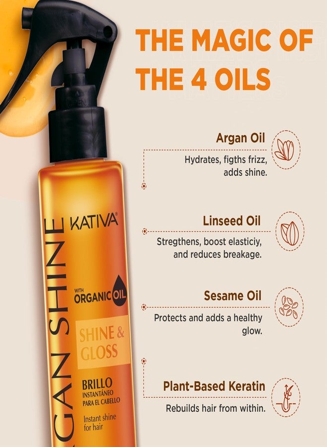 Kativa Bundle Argan Shine Hair Treatment 4 oz + Argan Oil 2 oz (2 Pack) - Organic Argan Oil for Intense Shine, Smoothness & Hair Protection - Image 5