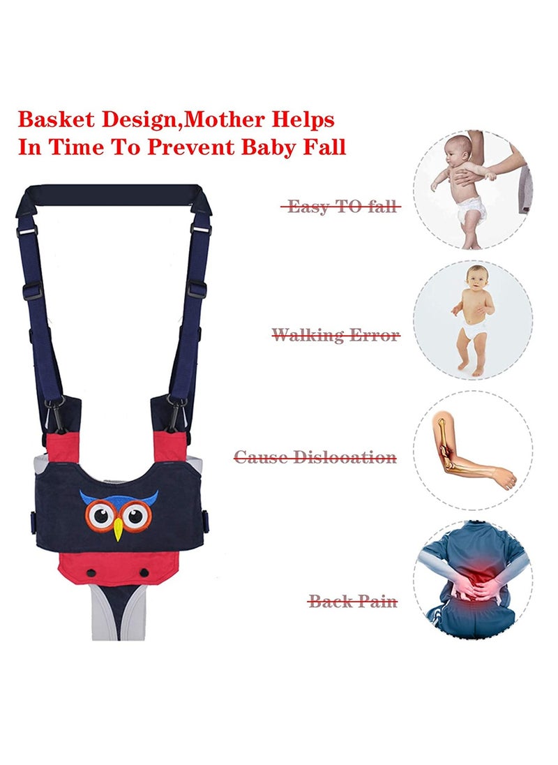 SYOSI - Baby Walker Handheld Kids Toddler Walking Harness Helper Assistant Protective Belt Child Activity Walker Adjustable Standing Up Walking Learning Helper for Toddler 7-24 Month Blue - Image 1