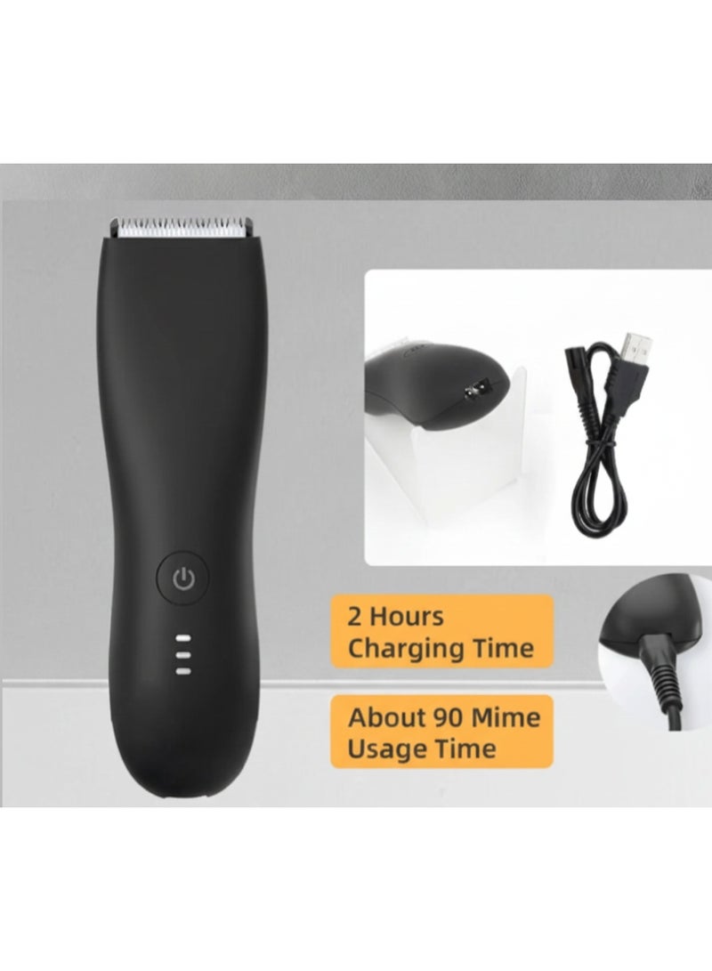 Men Body Grooming Trimmer Wireless Electric Waterproof Body Hair Trimmer with Dock Charger Wet Dry Shaver for Beard Body and Sensitive Areas - Image 3