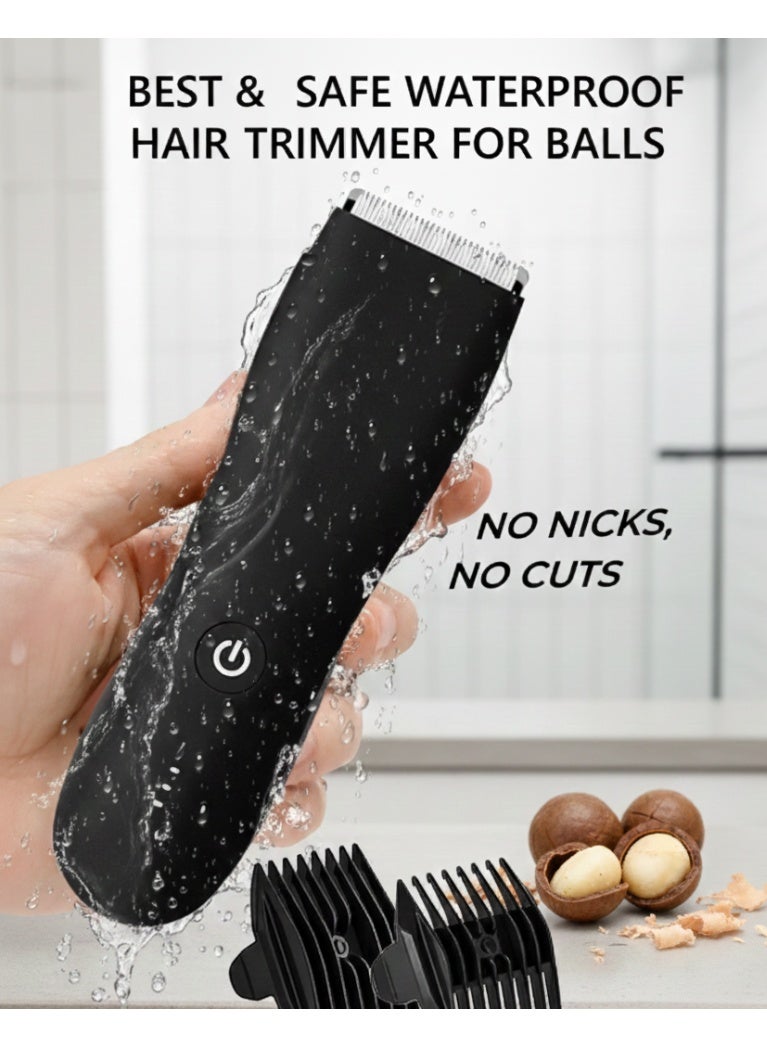 Men Body Grooming Trimmer Wireless Electric Waterproof Body Hair Trimmer with Dock Charger Wet Dry Shaver for Beard Body and Sensitive Areas - Image 4