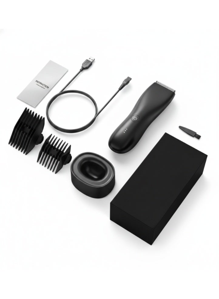 Men Body Grooming Trimmer Wireless Electric Waterproof Body Hair Trimmer with Dock Charger Wet Dry Shaver for Beard Body and Sensitive Areas - Image 5