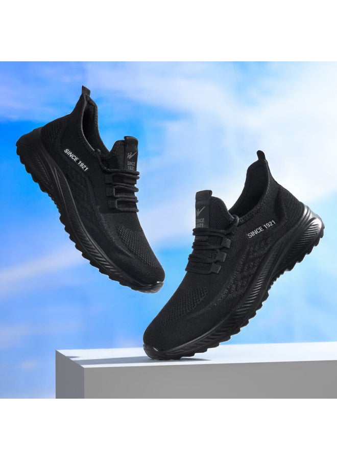 Double Star Eight Shuangxing Bate High-elastic Flyknit Spring And Autumn Breathable Comfortable Sports Casual Running Men's Shoes, Elderly Soft-soled Slip-on Dad Shoes - Image 3