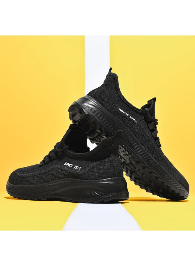 Double Star Eight Shuangxing Bate High-elastic Flyknit Spring And Autumn Breathable Comfortable Sports Casual Running Men's Shoes, Elderly Soft-soled Slip-on Dad Shoes - Image 5