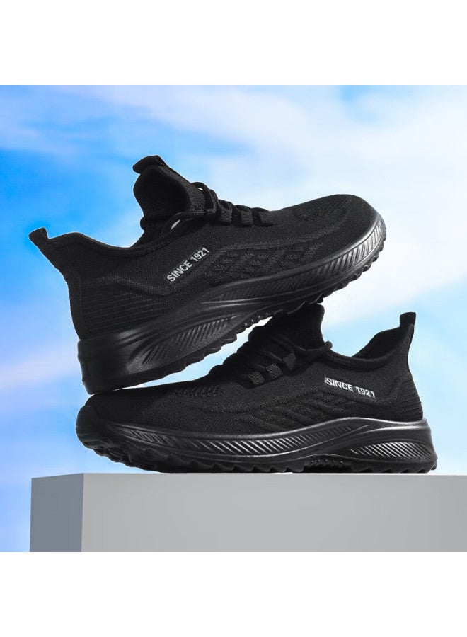 Double Star Eight Shuangxing Bate High-elastic Flyknit Spring And Autumn Breathable Comfortable Sports Casual Running Men's Shoes, Elderly Soft-soled Slip-on Dad Shoes - Image 4
