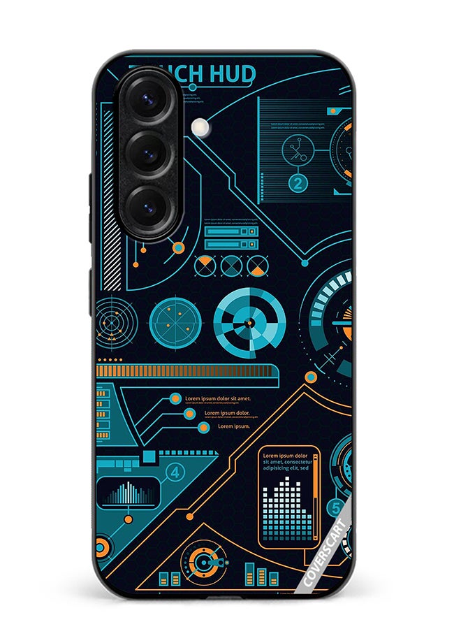 VR CREATIVE Protective Case Cover For Samsung Galaxy S25 Touch Hud Design Multicolour