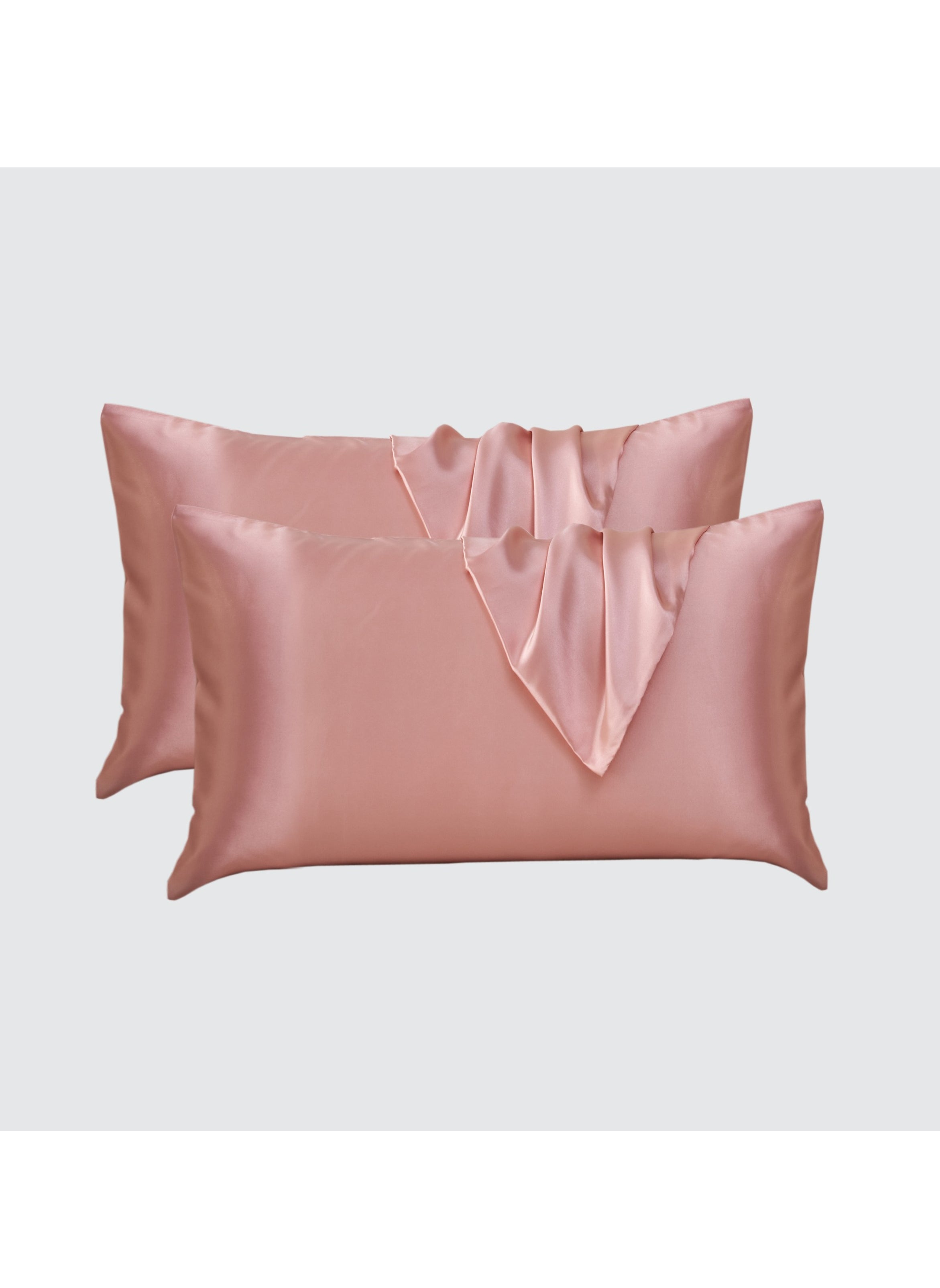 Donetella Satin Pillowcases 2-Pcs Soft And Silky Pillow Cover For Hair And Skin Care With Envelope Closure (Without Pillow Insert),Rose Gold 