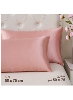 Donetella Satin Pillowcases 2-Pcs Soft And Silky Pillow Cover For Hair And Skin Care With Envelope Closure (Without Pillow Insert),Rose Gold  - Image 3