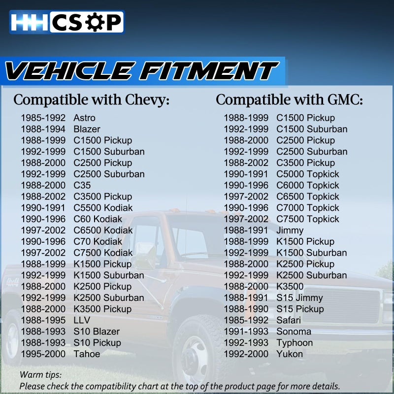 HHCSOP Front Left Driver Side Door Lock Latch Assembly Compatible with Chevy GMC C1500 C2500 C3500 K1500 K2500 K3500 S10 S15 Suburban Kodiak Safari Tahoe Yukon Astro Blazer Truck Pickup Replace# 940-102 - Image 3