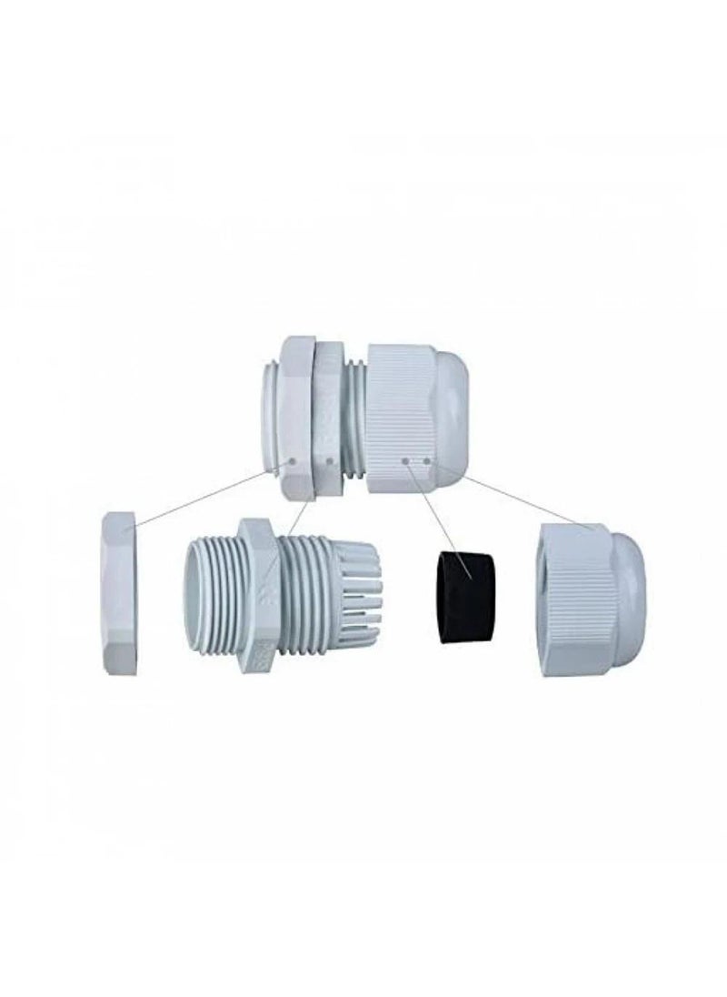 Generic - PG7 Waterproof Plastic Cable Gland Connector (3~6.5mm) (10 Pieces) - Image 1