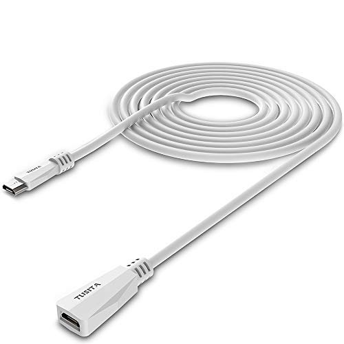 TUSITA Micro USB Power Extension Cable (20ft 6M) - Male to Female Extender Cord Replacement for Blink XT2 Outdoor Indoor Home,Ring Stick Up Solar Panel,Arlo Pro,Zmodo - Security Camera Accessories - Image 1