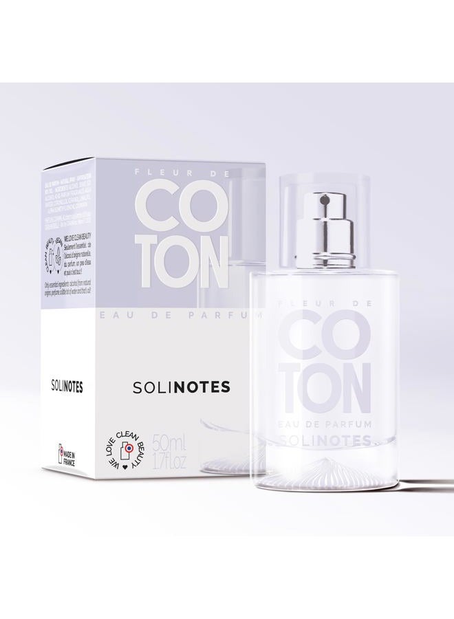 Solinotes Paris SOLINOTES Cotton Flower Perfume for Women - Eau De Parfum | Delicate Floral and Soothing Scent - Made in France - Vegan - 1.7 fl.oz - Image 2