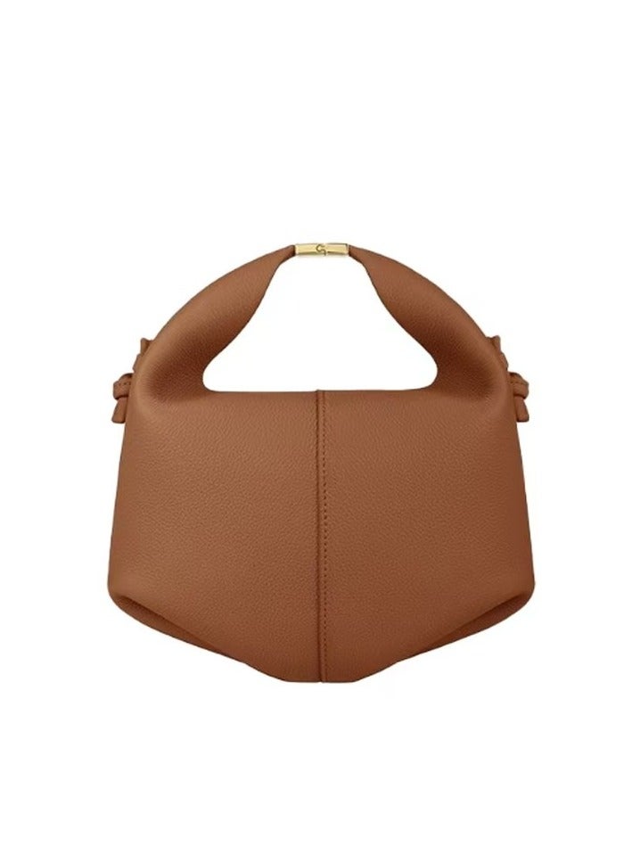 Leather Bento Bag - camel