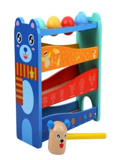 General Children Wooden Ball Drop Hammer Striking Stool Toy  Montessori Weighing Ball Toy With 4 Balls And Hammer Toys Early Development Education Toy  - Image 2
