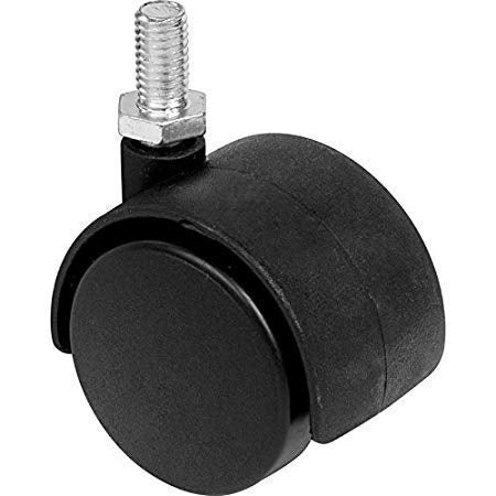 Grofilo Heavy Duty Office Chair Nylon Wheels Caster Pin TypeLoad capacity150 kg Pack of 5 PIS Black - Image 1