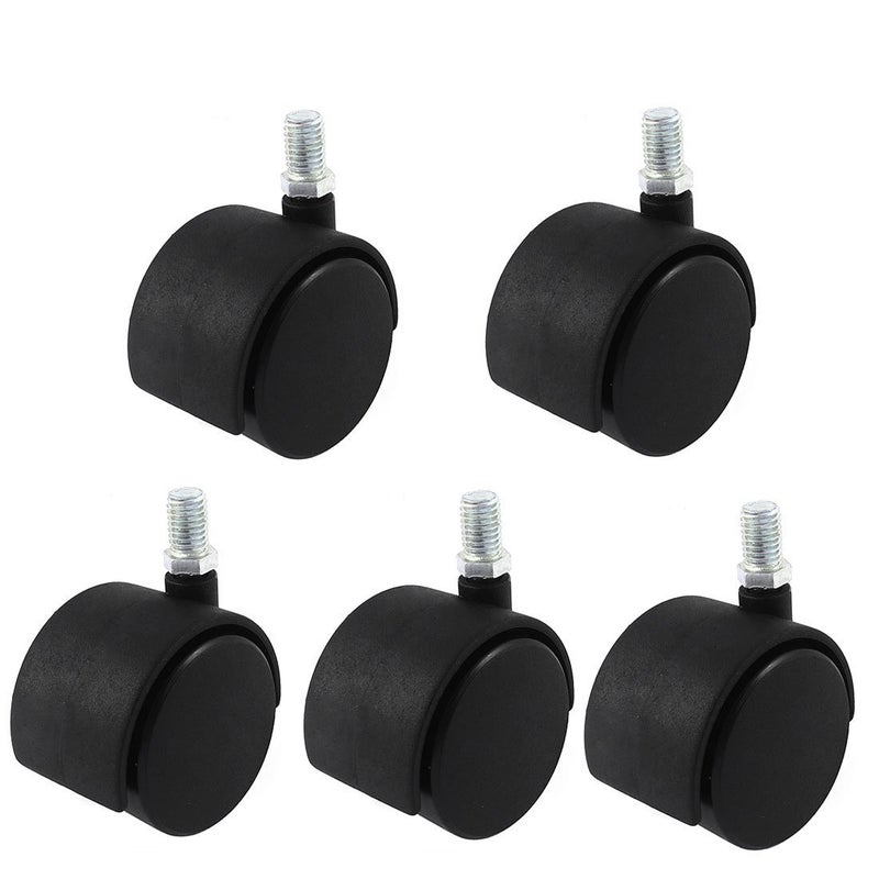 Grofilo Heavy Duty Office Chair Nylon Wheels Caster Pin TypeLoad capacity150 kg Pack of 5 PIS Black - Image 5