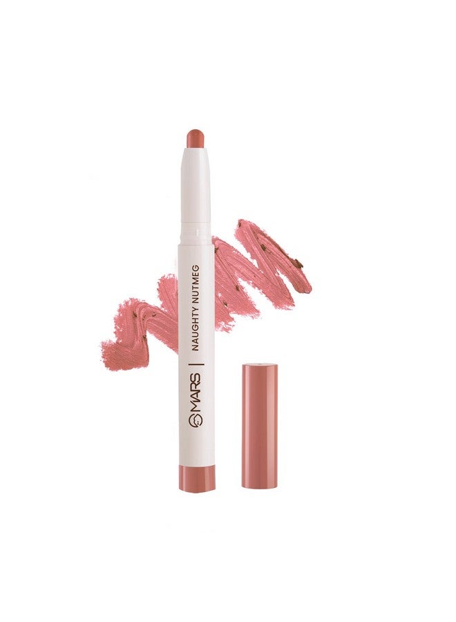 MARS Retractable Poppins Long Lasting Lip Crayon | Matte Finish | Smudge Proof & Kiss Proof Crayon Lipstick for Women (1.3 gm) (22-NAUGHTY NUTMEG) - Image 1