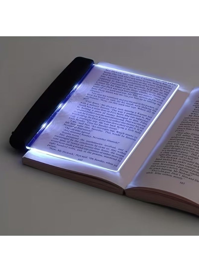 Goolsky 1pc E-book Reading Light Essential for Back-to-School Season LED Flat Panel Reading Lamp Bedside Bedroom Eye Protection Night Reading Light Multifunctional Student Night Vision Reading Light Requires 3 * AAA Batteries Without Battery - Image 1