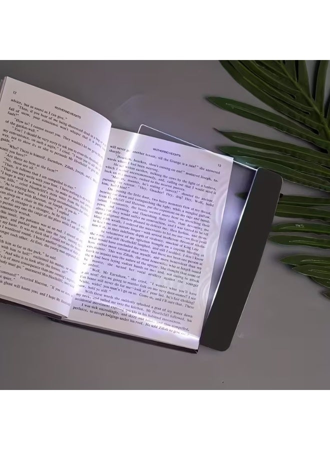 Goolsky 1pc E-book Reading Light Essential for Back-to-School Season LED Flat Panel Reading Lamp Bedside Bedroom Eye Protection Night Reading Light Multifunctional Student Night Vision Reading Light Requires 3 * AAA Batteries Without Battery - Image 2