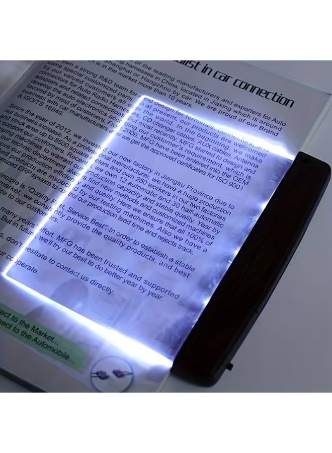 Goolsky 1pc E-book Reading Light Essential for Back-to-School Season LED Flat Panel Reading Lamp Bedside Bedroom Eye Protection Night Reading Light Multifunctional Student Night Vision Reading Light Requires 3 * AAA Batteries Without Battery - Image 4