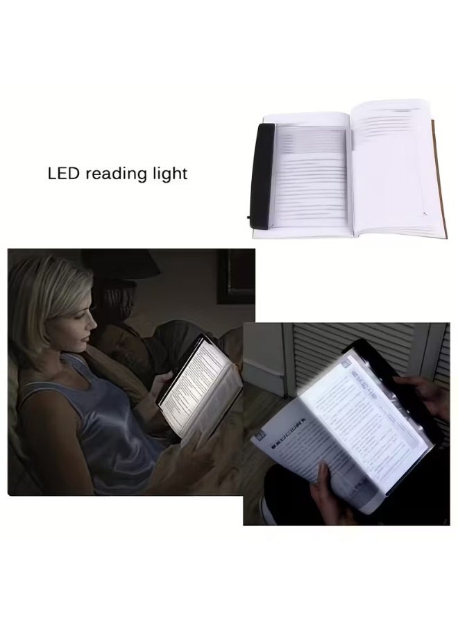 Goolsky 1pc E-book Reading Light Essential for Back-to-School Season LED Flat Panel Reading Lamp Bedside Bedroom Eye Protection Night Reading Light Multifunctional Student Night Vision Reading Light Requires 3 * AAA Batteries Without Battery - Image 5