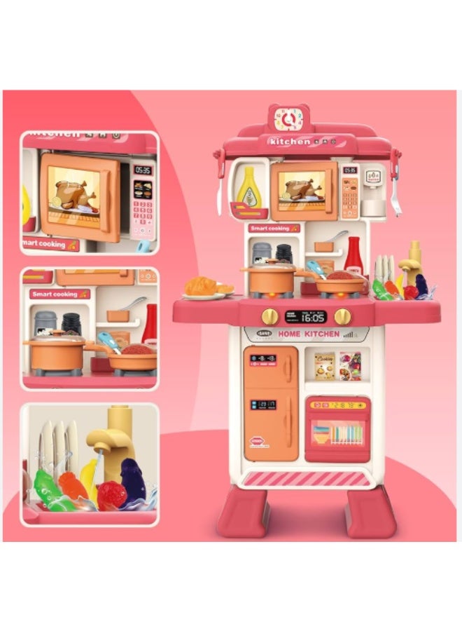 او ام جي مطبخ أطفال تعليمي ذكي Q.M.G موديل 91603، لعبة طهي كبيرة فيها أضواء وصوت للبنات والأولاد، أفضل هدية - Image 3