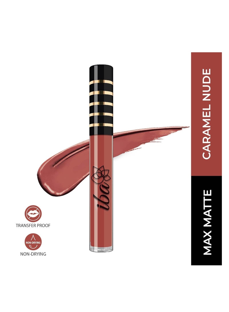 Iba Maxx Matte Liquid Lipstick Shade Caramel Nude 2.6ml - Image 2