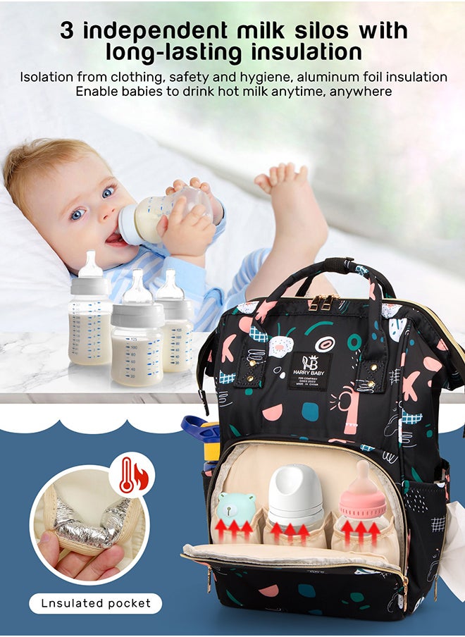 hairry baby - Baby Diaper Bag Backpack - Baby Bag for Boys and Girls, Diaper Backpack - Large Diaper Bags for Travel - Baby Gifts & Bath Search Log - Newborn Essentials & Supplies for Mom - Image 1