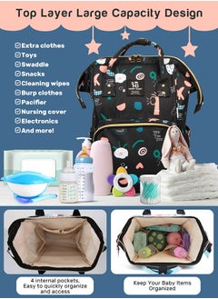 hairry baby Baby Diaper Bag Backpack - Baby Bag for Boys and Girls, Diaper Backpack - Large Diaper Bags for Travel - Baby Gifts & Bath Search Log - Newborn Essentials & Supplies for Mom  - Image 3