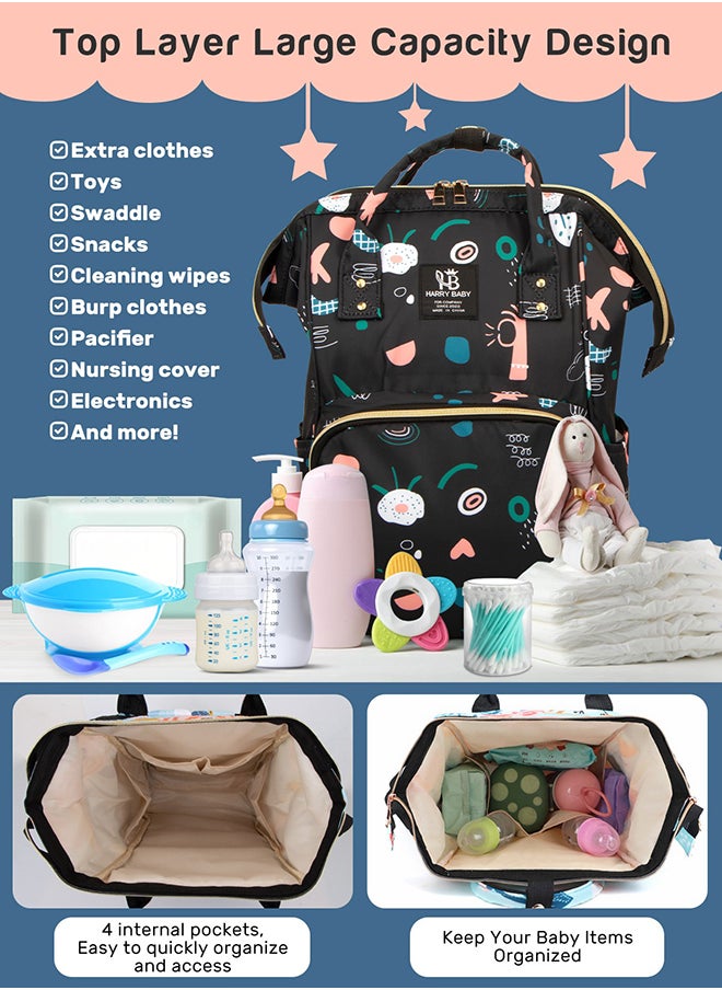hairry baby - Baby Diaper Bag Backpack - Baby Bag for Boys and Girls, Diaper Backpack - Large Diaper Bags for Travel - Baby Gifts & Bath Search Log - Newborn Essentials & Supplies for Mom - Image 1
