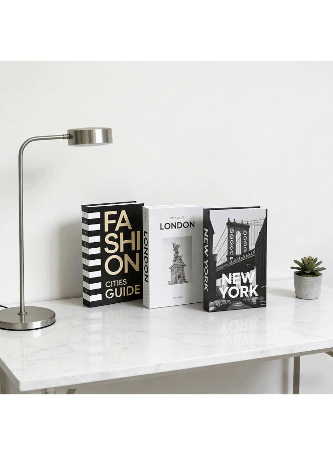 ميتوي 3 قطعة فو الكتب ، تصميم الأزياء كتاب مجموعة ، عرض الكتب ل رفوف غلاف الحديثة الزخرفية كتاب كومة للمنزل ديكور الأزياء الزخرفية كتاب - Image 4