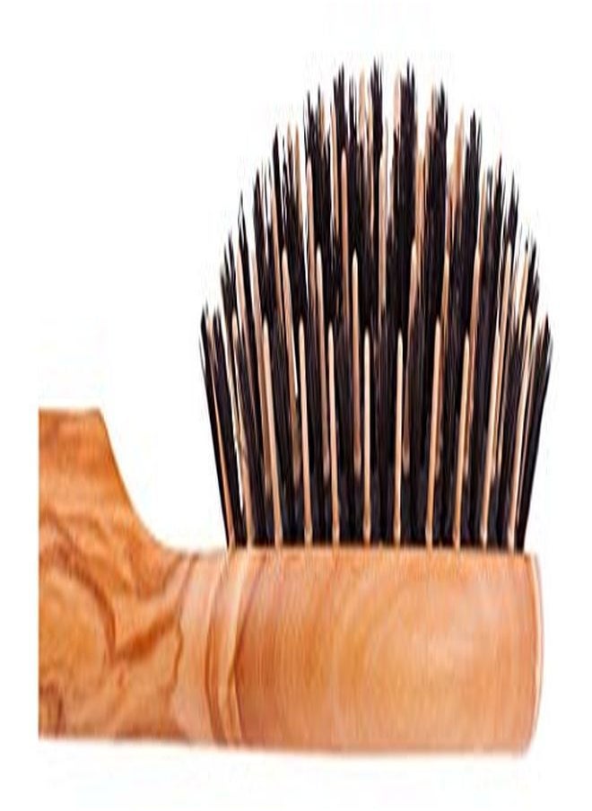 REDECKER Wild Boar Bristle/Maple Pin Olivewood Hairbrush, 81/2Inches  - Image 2