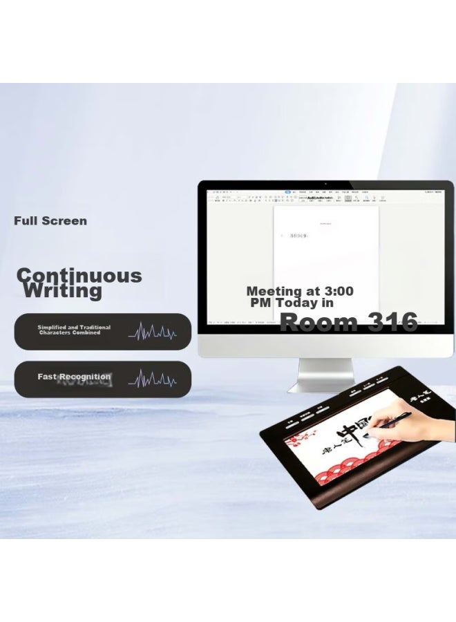 HANVON Hanvon Chinese-style Voice-typing Writing Pad, Computer-free Large Screen Writing Tablet, Wireless Stylus, Elderly Handwriting Keyboard Input Board, Chinese-style Voice Version  - Image 4