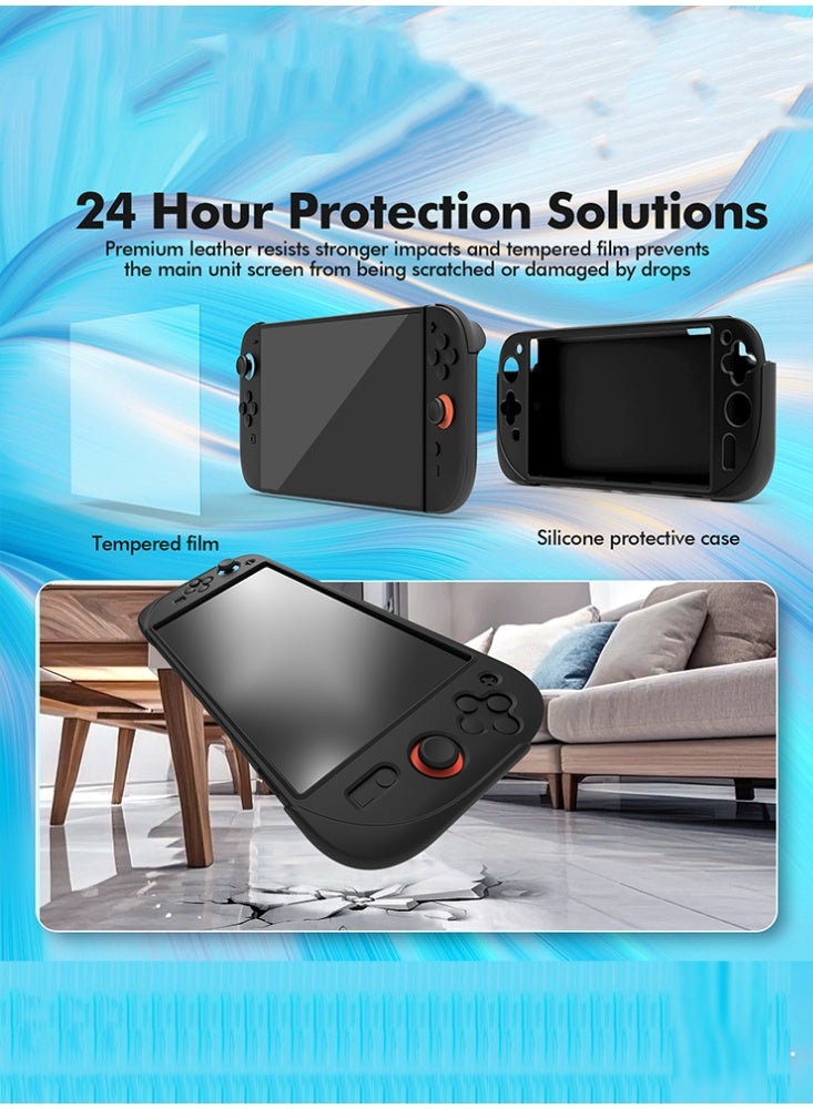 DOBE 18-in-1 Accessories Bundle Compatible with Nintendo Switch 2, Carry Case Set, Protection Bundle with 2X Comfort Grips, 6X Thumb Grip Caps, 6X Precision Rings, Silicone Cover & 2X Tempered Glass - Image 4