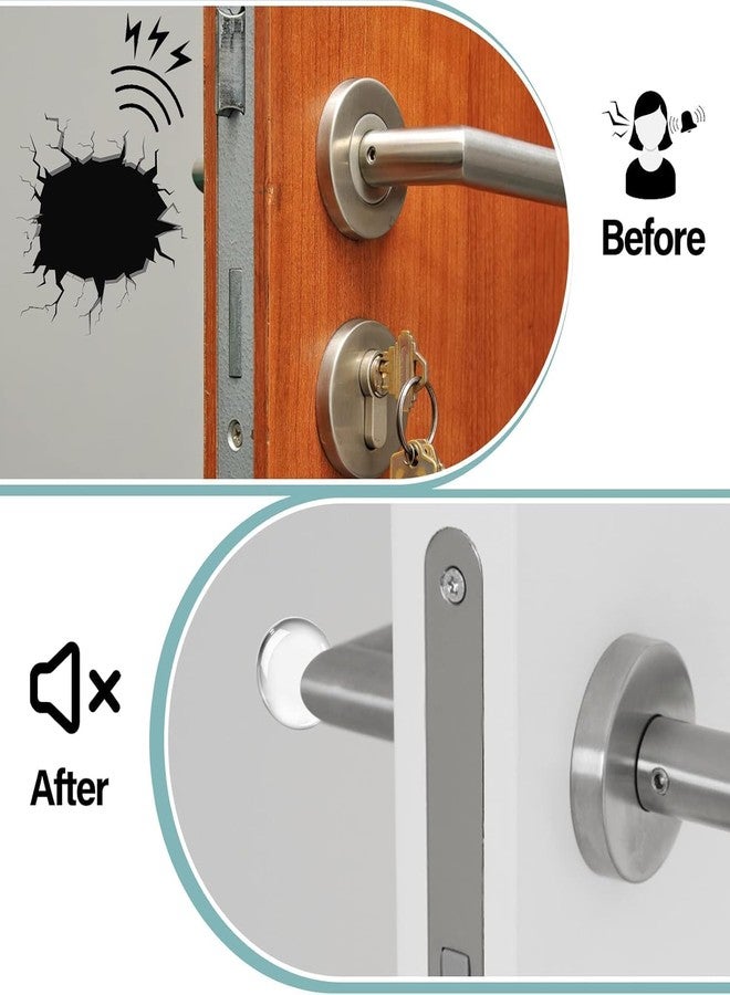 Veemok Silicone Door Knob Wall Protector – Transparent Self-Adhesive Rubber Bumper Pads, Reusable Door Stopper Guard for Wall, Cabinet, Furniture & Refrigerator. (12) - Image 5