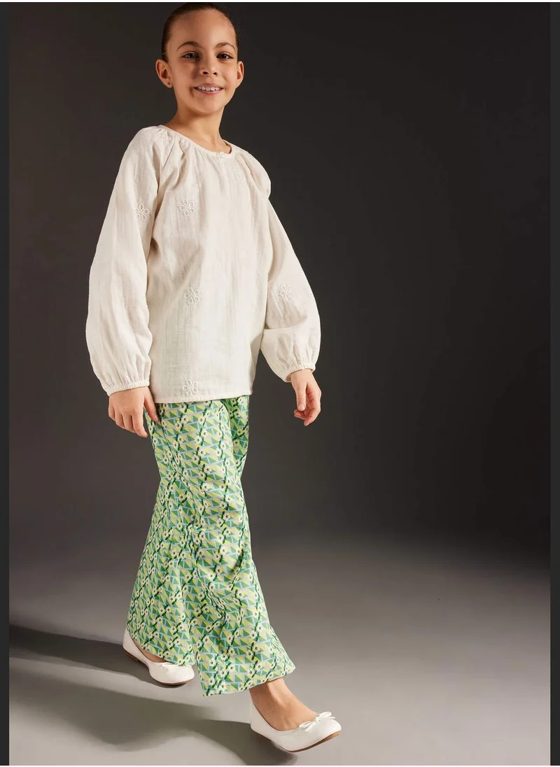 DeFacto Girl Wide Leg Woven Trousers