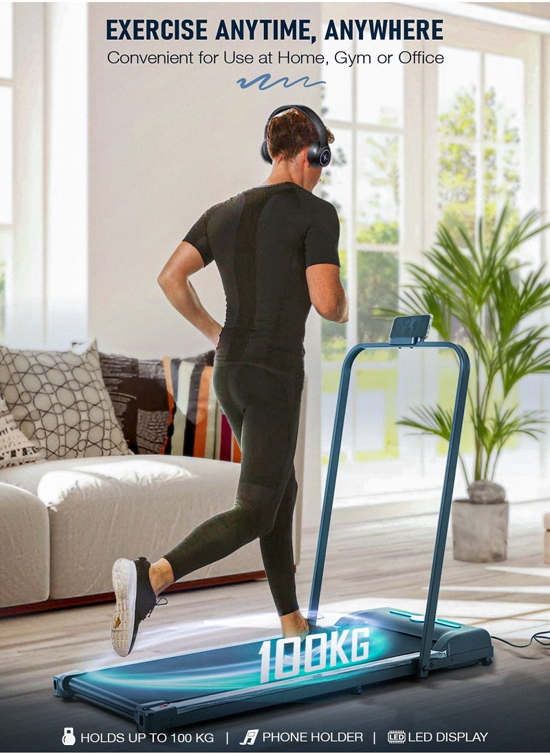 Smart Foldable Treadmill with Bluetooth Speaker and Remote Control, LED Display, 1.5 HP Motor, Convenient for Use at Home, Gym or Office - Max 100 kg User Weight - pzsku/ZA2B52D98EEB265A35E5BZ/45/_/1738839447/4dcc09e2-8a4f-4d9a-8e95-d0f2d310617b