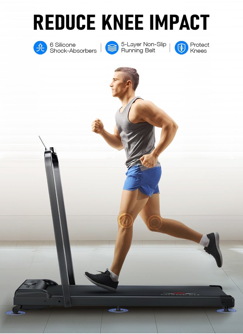 Smart Foldable Treadmill with Bluetooth Speaker and Remote Control, LED Display, 1.5 HP Motor, Convenient for Use at Home, Gym or Office - Max 100 kg User Weight - pzsku/ZA2B52D98EEB265A35E5BZ/45/_/1738839449/870f6a01-2ac2-4073-9cac-185738187b51