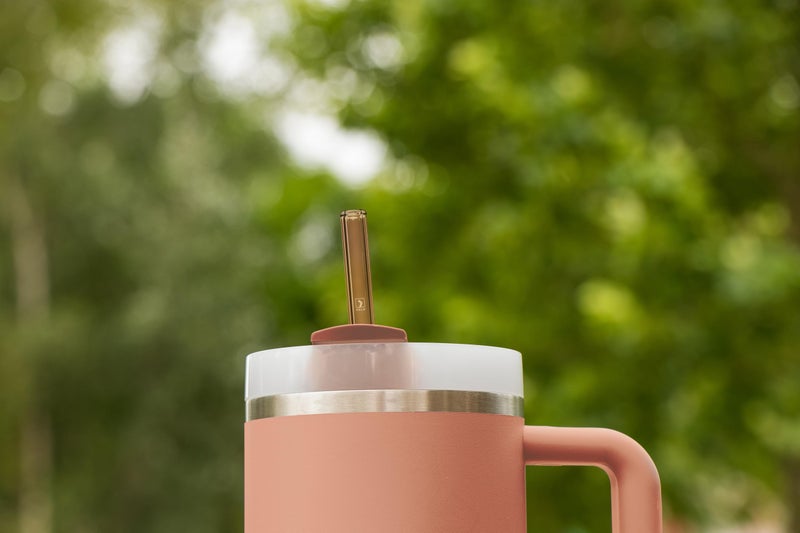 HÃ–LM HALM Stanley Quencher Tumbler Glass Straws 3 Pastel Colors Pink Purple Orange Reusable Replacement Straws for Tumbler with Handle Stainless Steel Drinking Cup Accessory BPA-Free & Dishwasher Safe - Image 3