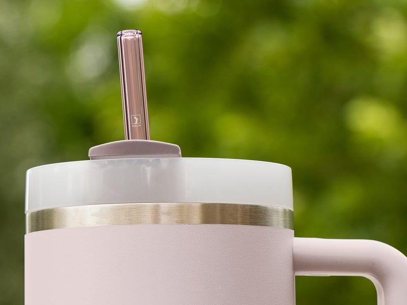 HÃ–LM HALM Stanley Quencher Tumbler Glass Straws 3 Pastel Colors Pink Purple Orange Reusable Replacement Straws for Tumbler with Handle Stainless Steel Drinking Cup Accessory BPA-Free & Dishwasher Safe - Image 4