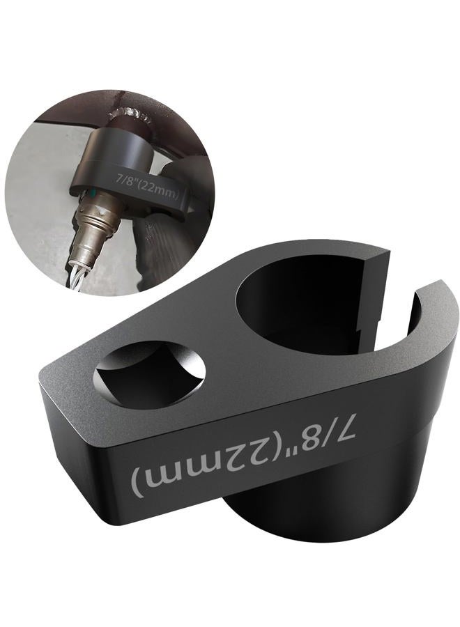 Sguuuwt 3/8" x 7/8" Oxygen Sensor Socket, 50BV30 Alloy Steel with Black Oxide Finish, 22mm O2 Sensor Socket, Compatible with O2 Sensor Removal Tool for Easy Sensor Removal - Image 1