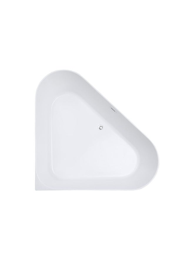 DANUBE HOME Milano Plus Rigel Corner Freestanding Bath Tub â€“ Modern Acrylic Soaking Bathtub | Space-Saving Design, Deep Comfort, Easy to Clean for Luxury Bathroom L 150 X W 150 X H 58 Glossy White - Image 5