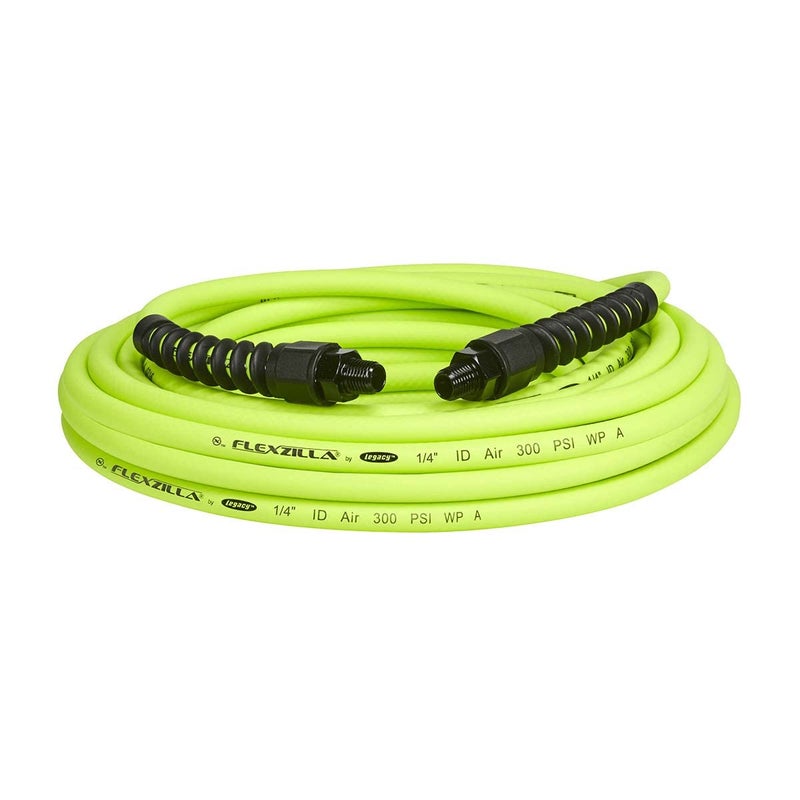 Flexzilla Pro Air Hose 14 in x 25 ft Heavy Duty Lightweight Hybrid ZillaGreen HFZP1425YW2